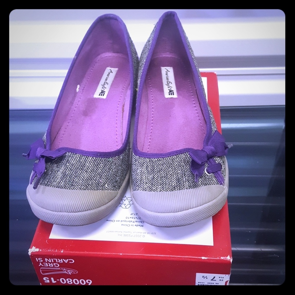 Grey & Purple Flats